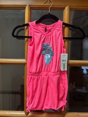 Limited Too Hot Pink Sequin Unicorn Romper